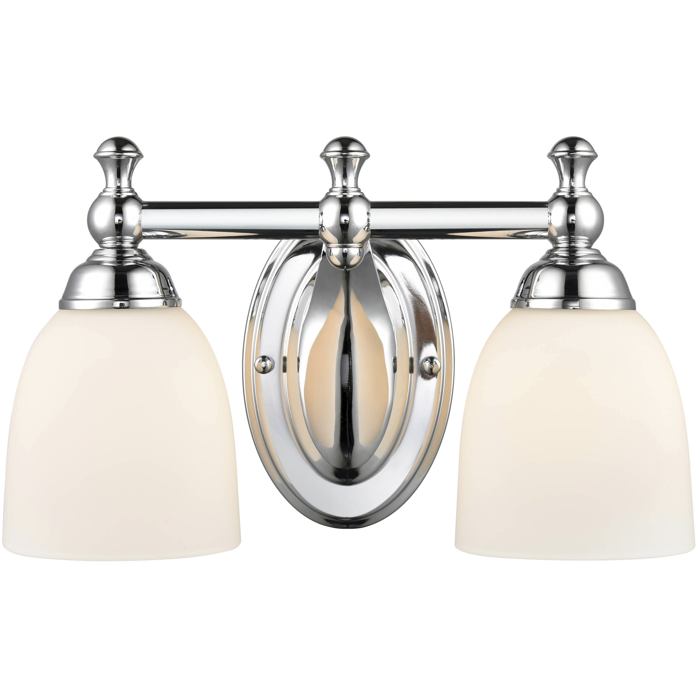 None 2 Light 13.25 inch Chrome Bathroom Vanity Light Wall Light